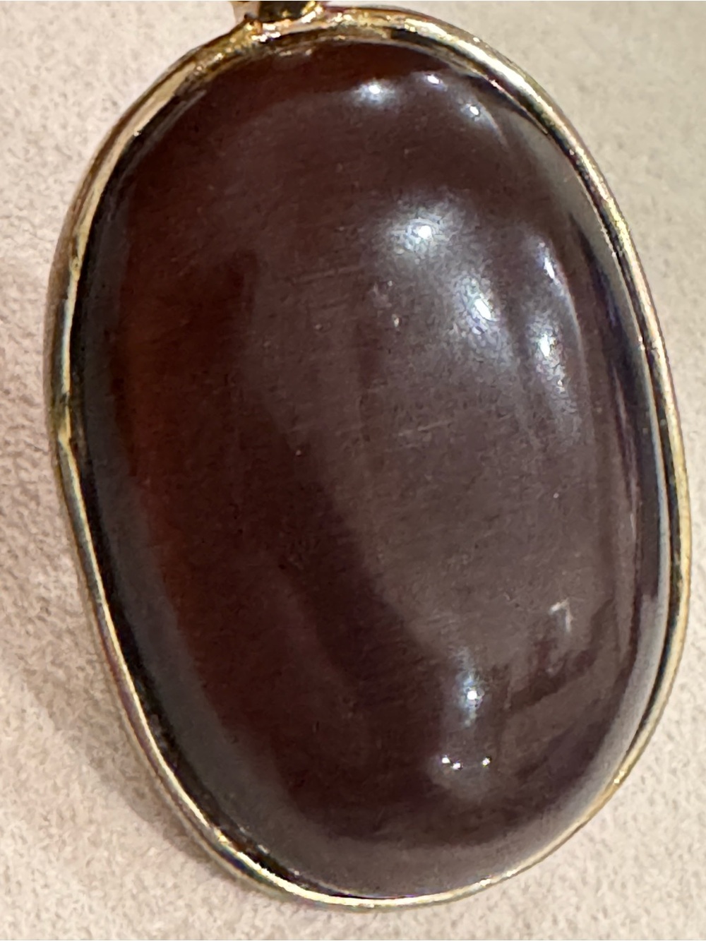 Vintage Banded Agate Pendant Gold Plated - Picture 9 of 16